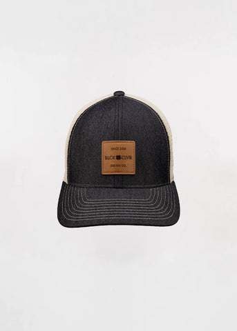 denim black adjustable black clover hat